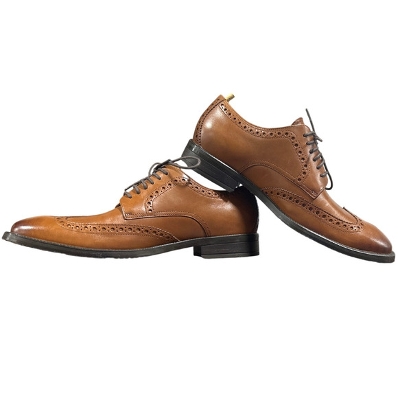 New In Box Cole Haan Mens 11 British Tan Leather Oxford Lace Up Grand 360 Shoes